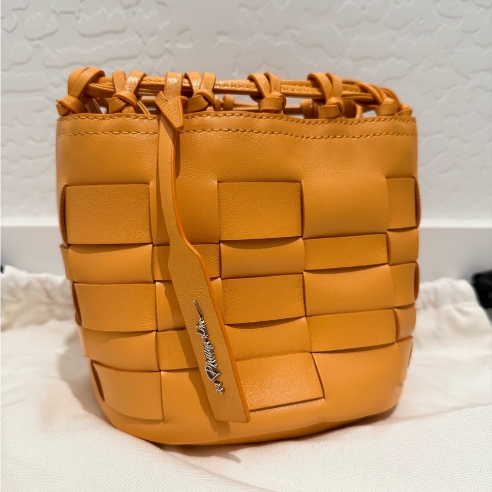 3.1 Phillip Lim Orange Woven Mini Bucket Bag - Picture 2 of 4